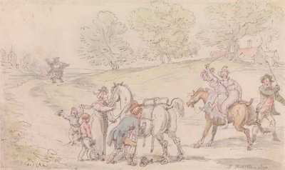 Il Vicario di Wakefield: La Famiglia del Vicario sulla Strada per la Chiesa da Thomas Rowlandson